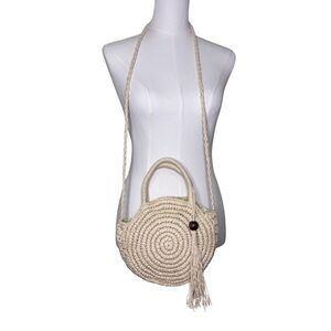 Solid & Striped Boho Beach Straw Bag